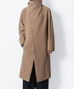 新品 ato 22AW STAND COLLAR COAT STAND COLLAR COAT/BROWN | ato AOYAMA