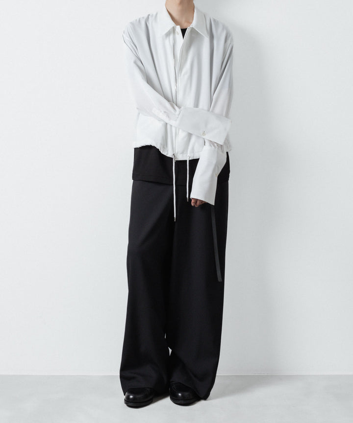 ato(アトウ)のDOUBLE CUFFS ZIP SHIRT - WHITEの公式通販サイトsession福岡セレクトショップ