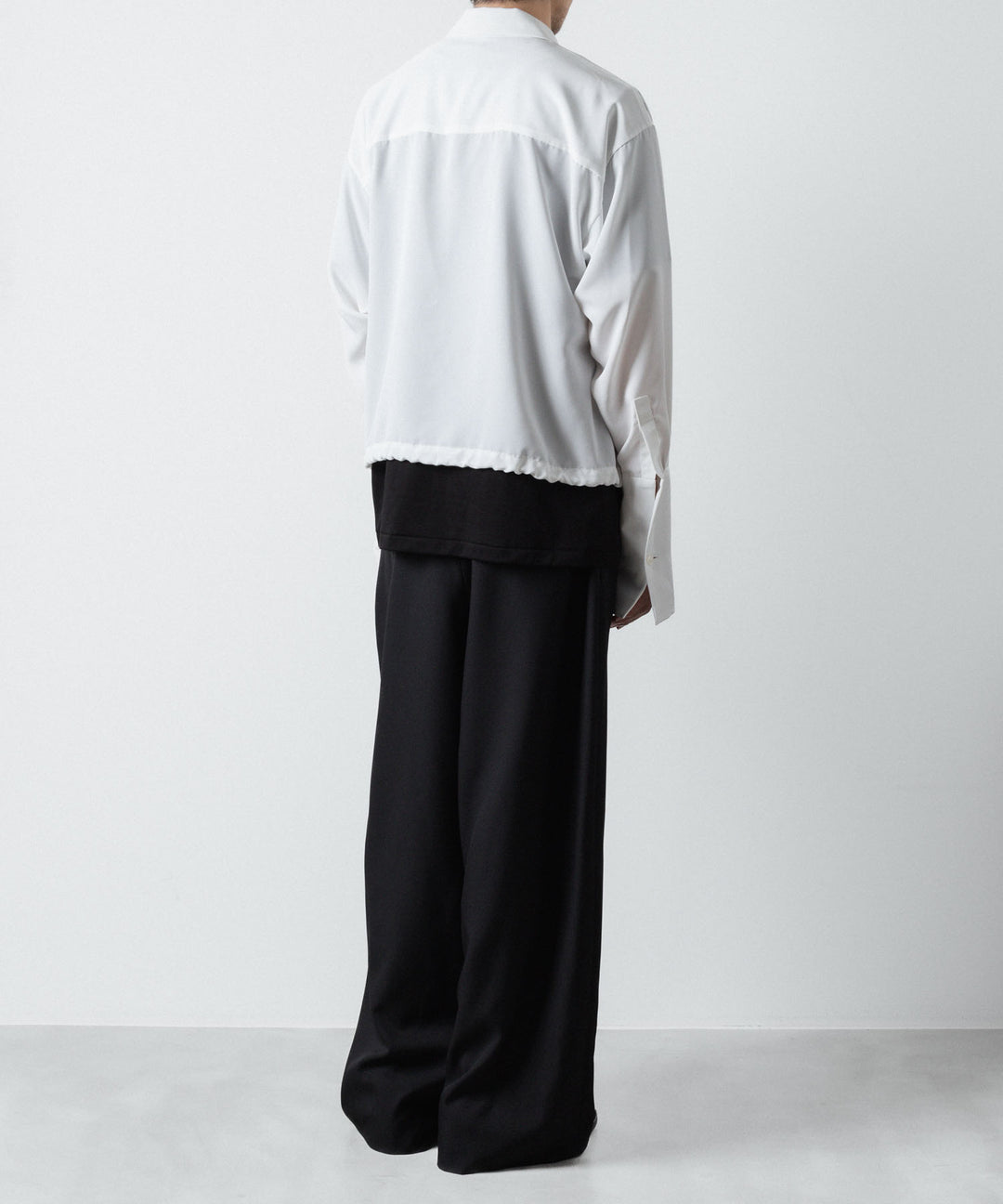 ato(アトウ)のDOUBLE CUFFS ZIP SHIRT - WHITEの公式通販サイトsession福岡セレクトショップ