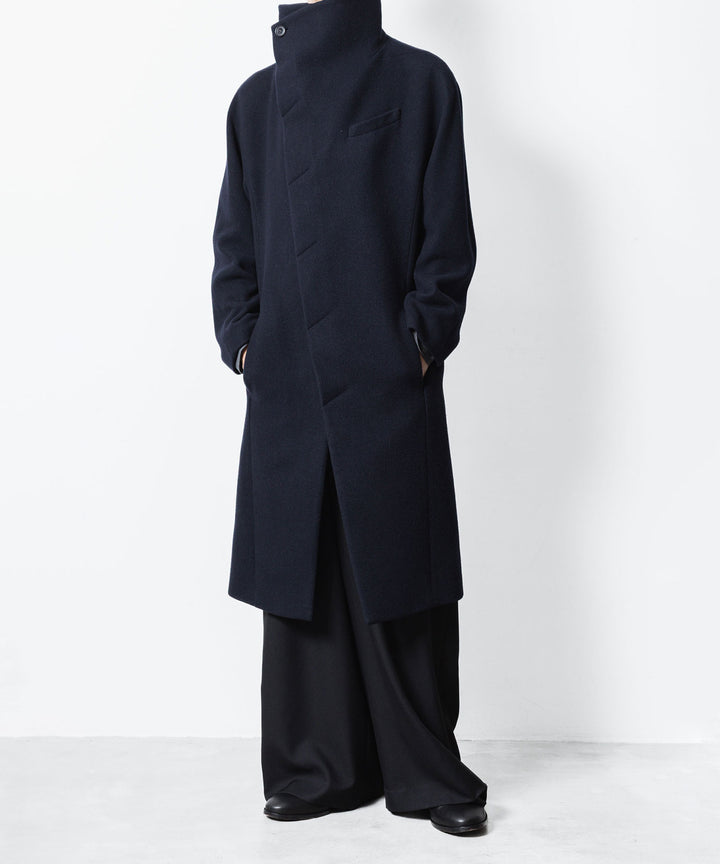ato(アトウ)のENGLAND LAMB MELTON STAND COLLAR COAT -  NAVYの公式通販サイトsession福岡セレクトショップ