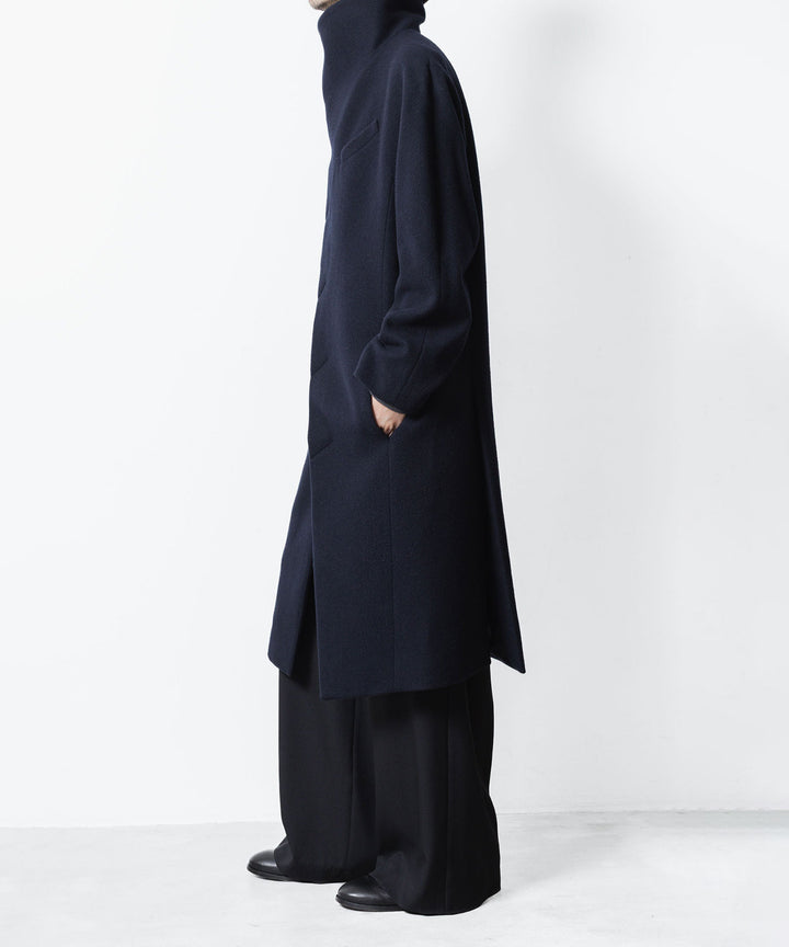 ato(アトウ)のENGLAND LAMB MELTON STAND COLLAR COAT -  NAVYの公式通販サイトsession福岡セレクトショップ