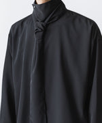 画像をギャラリービューアに読み込む, ato(アトウ)のCREPE DE CHINE  SHORT SCARF SHIRT - BLACKの公式通販サイトsession福岡セレクトショップ
