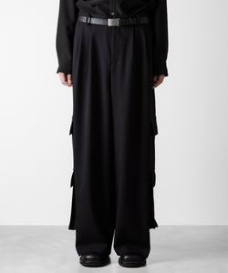 ato(アトウ)のDOUBLE POCKET WIDE PANTS - BLACKの公式通販サイトsession福岡セレクトショップ