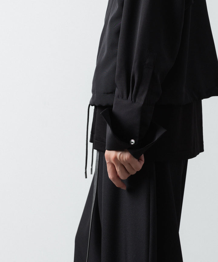 ato(アトウ)のDOUBLE CUFFS ZIP SHIRT - BLACKの公式通販サイトsession福岡セレクトショップ
