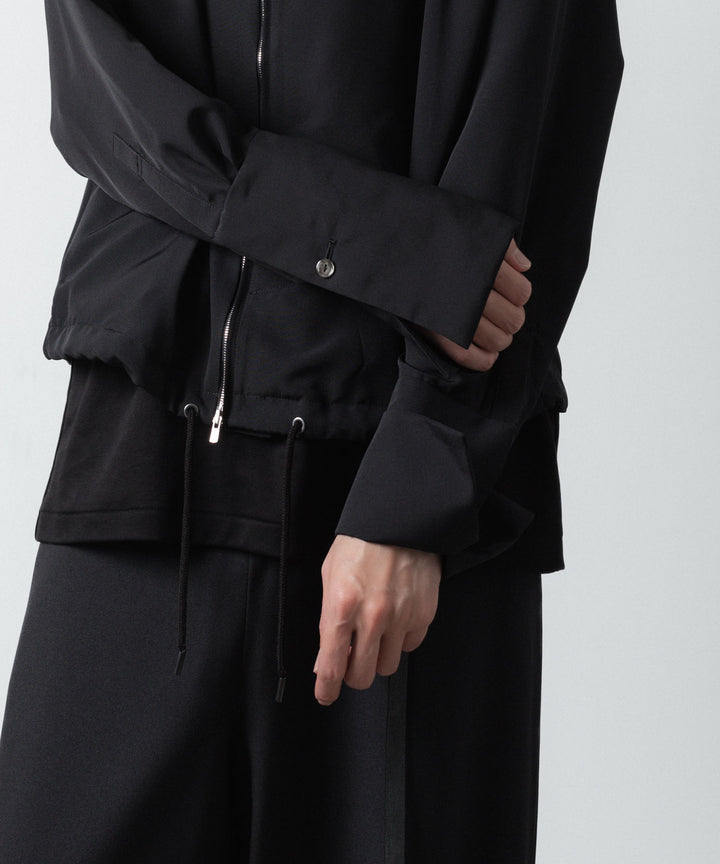 ato(アトウ)のDOUBLE CUFFS ZIP SHIRT - BLACKの公式通販サイトsession福岡セレクトショップ
