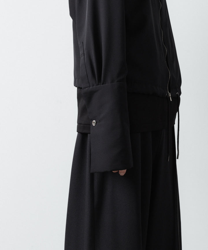 ato(アトウ)のDOUBLE CUFFS ZIP SHIRT - BLACKの公式通販サイトsession福岡セレクトショップ
