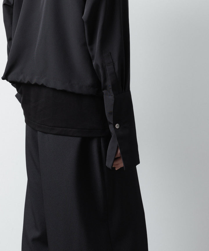 ato(アトウ)のDOUBLE CUFFS ZIP SHIRT - BLACKの公式通販サイトsession福岡セレクトショップ
