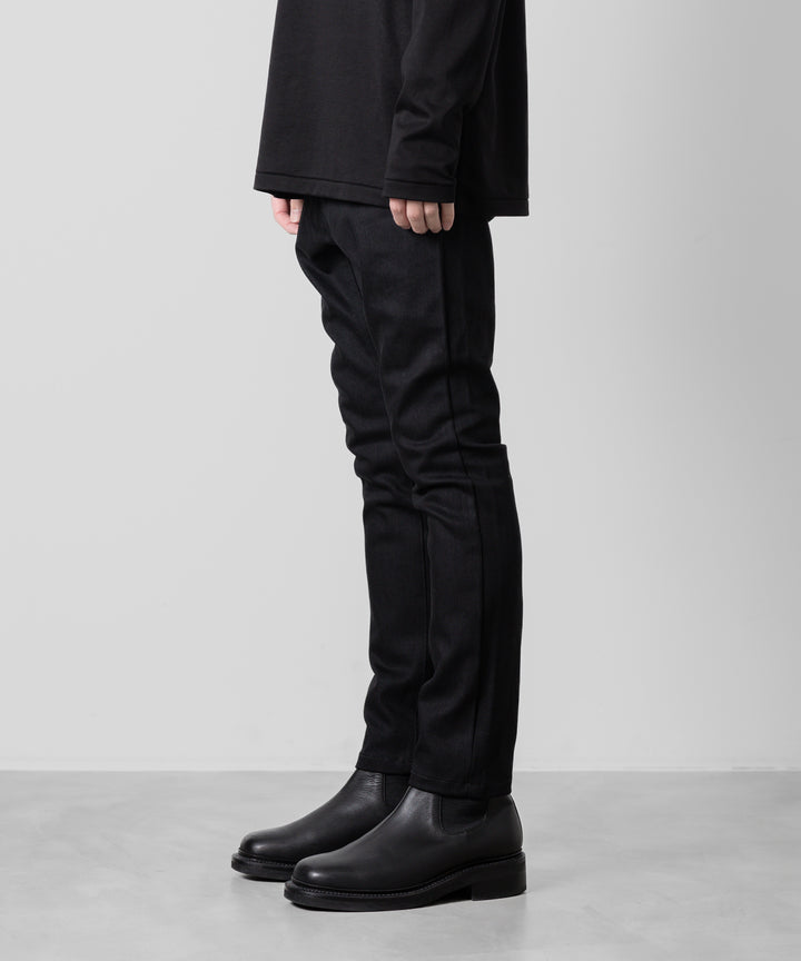 ato(アトウ)のSTRETCH DENIM SARROUEL PANTSのBLACK