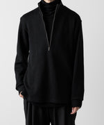 画像をギャラリービューアに読み込む, 【ato】STAND COLLAR ZIP PULLOVER - BLACK
