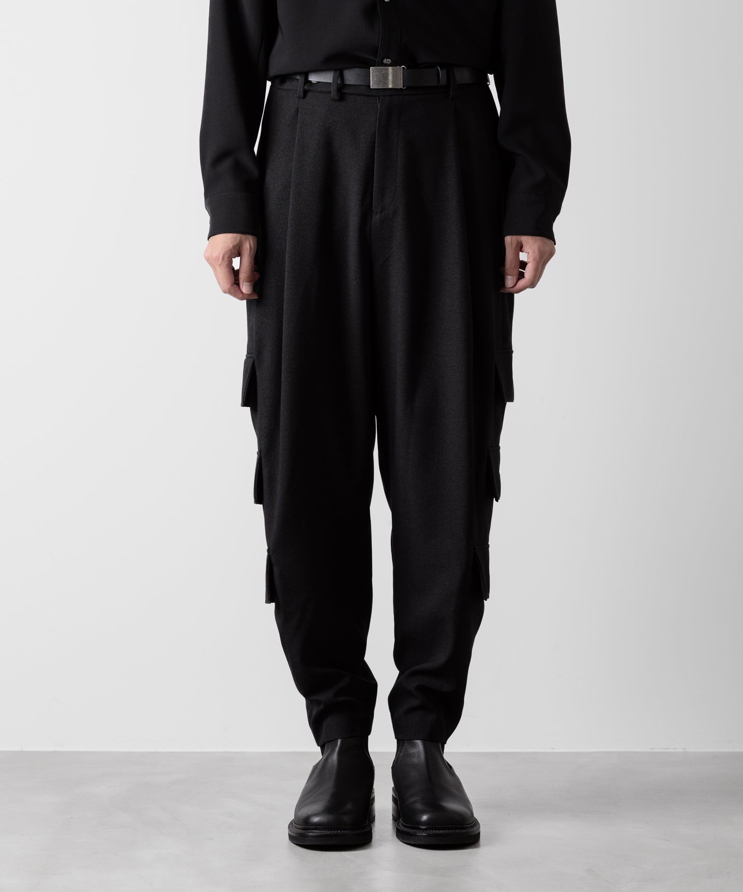 ato(アトウ)の3-PIECE MILITARY FLAP PANTS - BLACK公式通販サイトsession福岡セレクトショップ