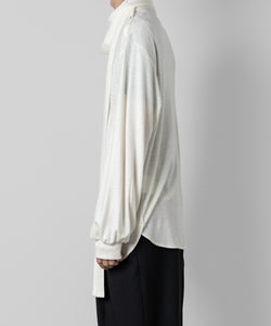 ato(アトウ)のSTAND COLLAR JERSEY WITH STALLのOFF WHITE
