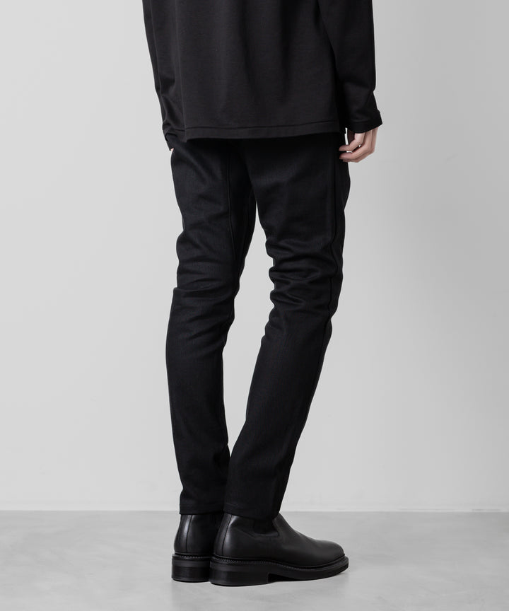 ato(アトウ)のSTRETCH DENIM SARROUEL PANTSのBLACK