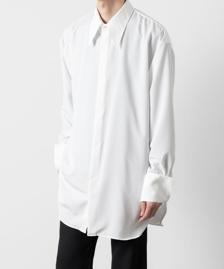 ato(アトウ)のOVERSIZED DOUBLE CUFFS SHIRT - WHITEの公式通販サイトsession福岡セレクトショップ