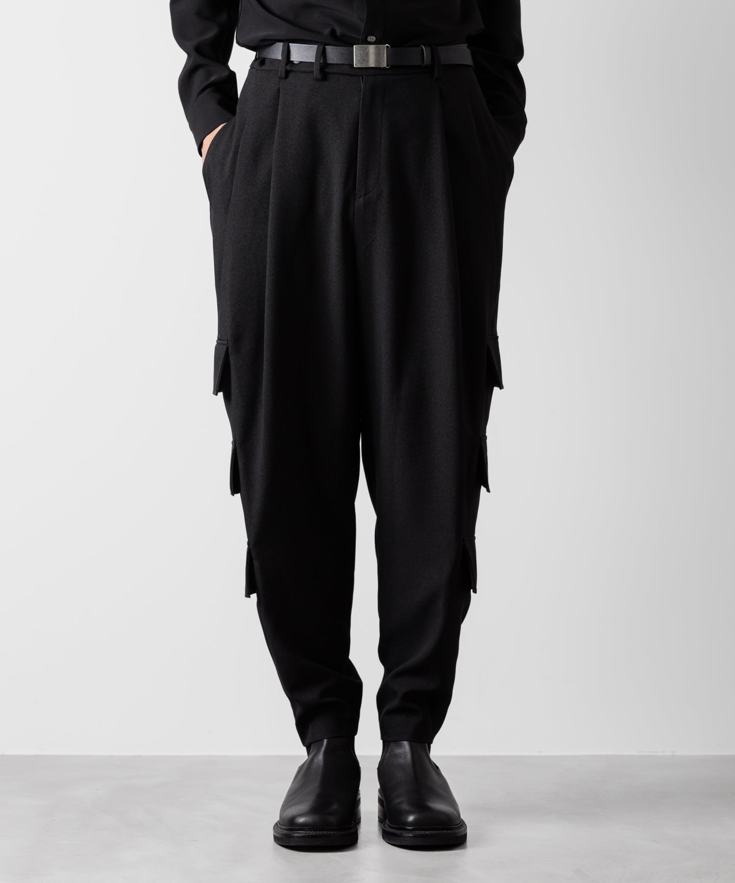 ato(アトウ)の3-PIECE MILITARY FLAP PANTS - BLACK公式通販サイトsession福岡セレクトショップ