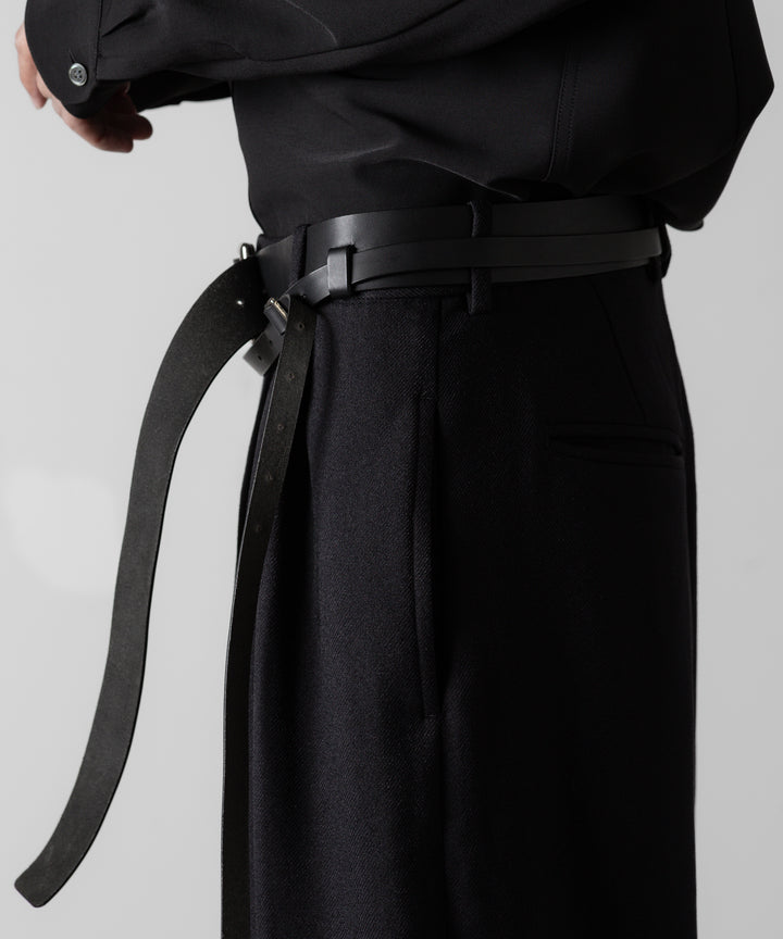 ato アトウのCOWHIDE DOUBLE BELT " WIDE "- BLACKの公式通販サイトsession福岡セレクトショップ