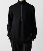 画像をギャラリービューアに読み込む, 【ato】STAND COLLAR ZIP PULLOVER - BLACK
