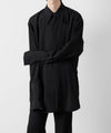 【ato】　OVERSIZED DOUBLE CUFFS SHIRT - BLACK