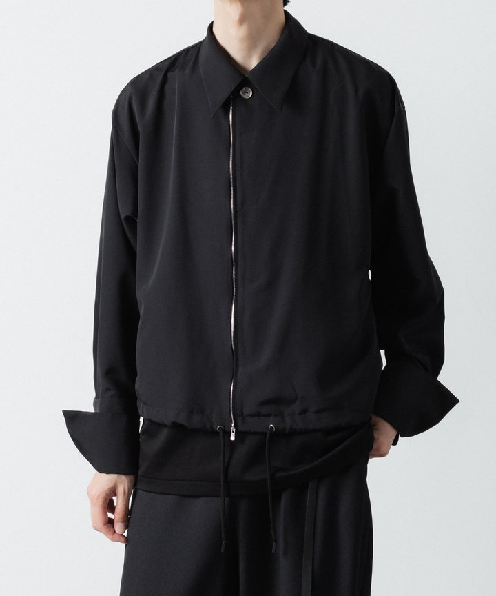 ato(アトウ)のDOUBLE CUFFS ZIP SHIRT - BLACKの公式通販サイトsession福岡セレクトショップ