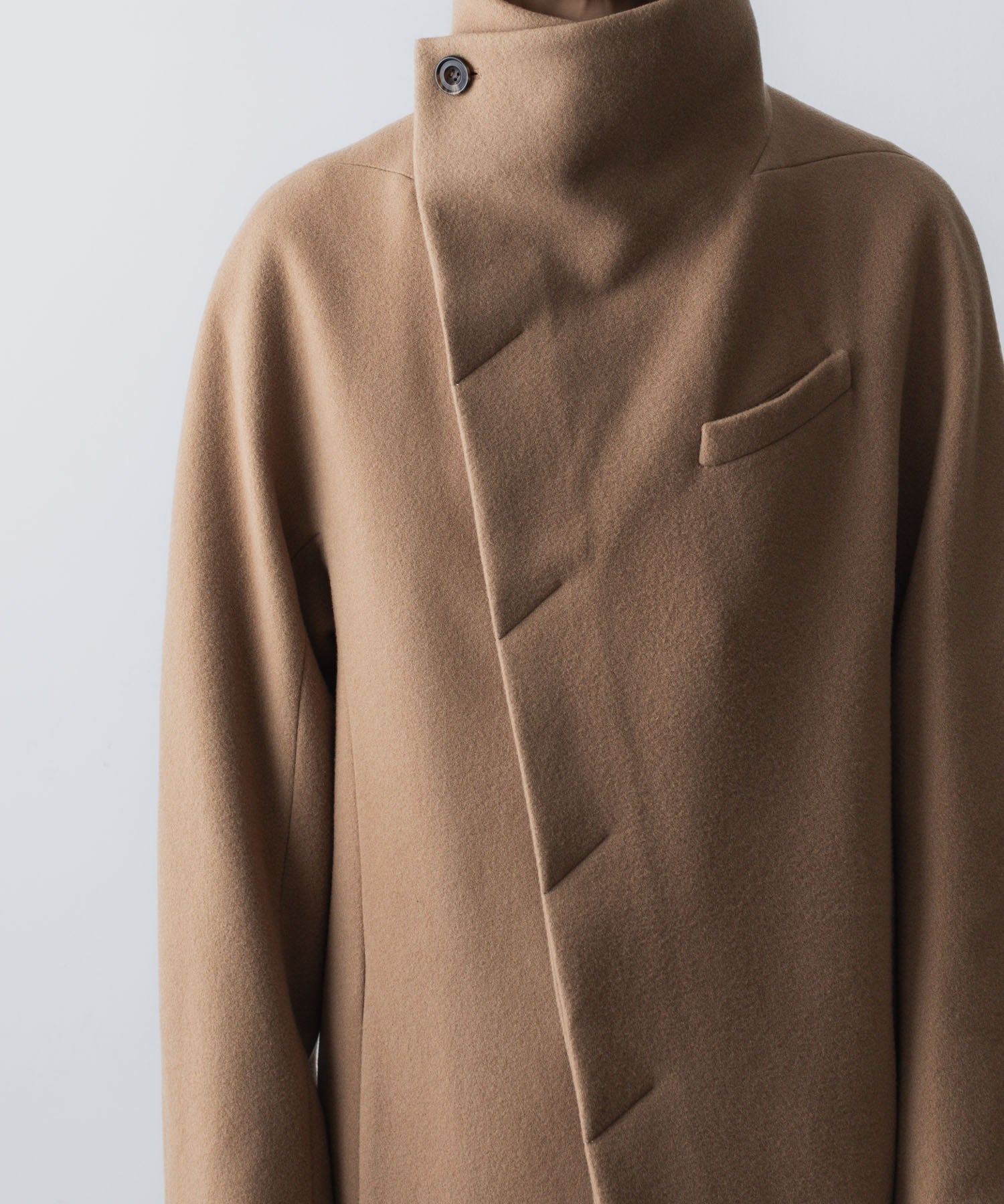 ato(アトウ)のENGLAND LAMB MELTON STAND COLLAR COAT - D.BEIGEの公式通販サイトsession福岡セレクトショップ