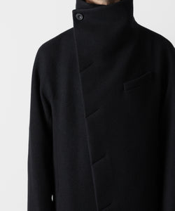 ato(アトウ)のENGLAND LAMB MELTON STAND COLLAR COAT - BLACKの公式通販サイトsession福岡セレクトショップ