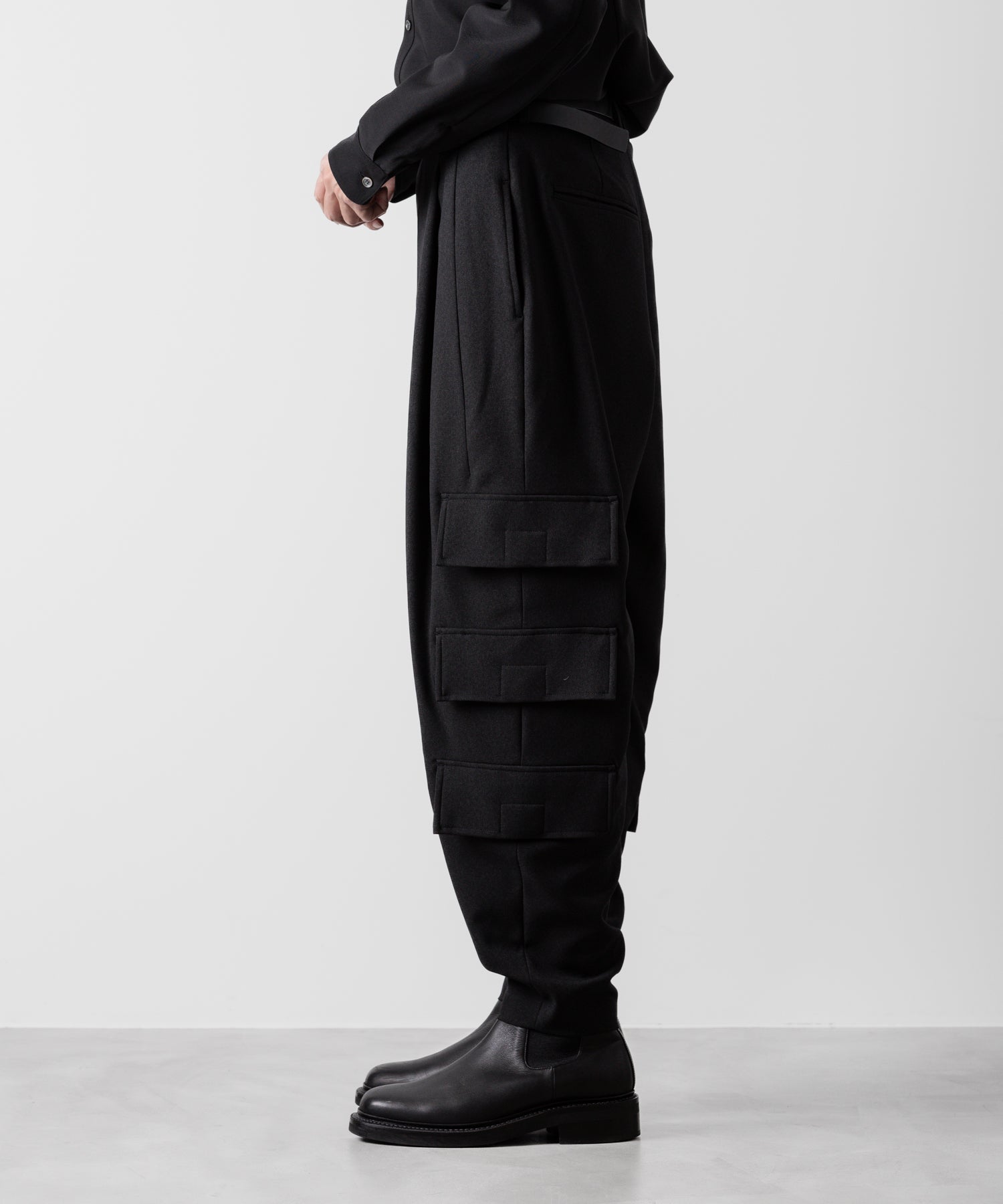 ato(アトウ)の3-PIECE MILITARY FLAP PANTS - BLACK公式通販サイトsession福岡セレクトショップ