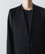画像をギャラリービューアに読み込む, ato(アトウ)のSINGLE CHARME NO-COLLAR COAT - BLACKの公式通販サイトsession福岡セレクトショップ
