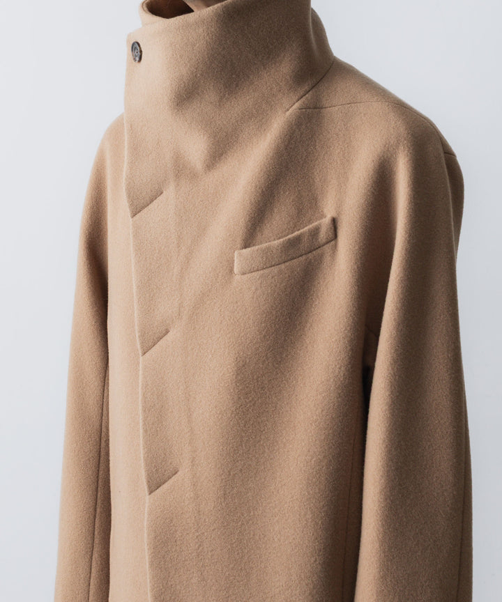 ato(アトウ)のENGLAND LAMB MELTON STAND COLLAR COAT - D.BEIGEの公式通販サイトsession福岡セレクトショップ