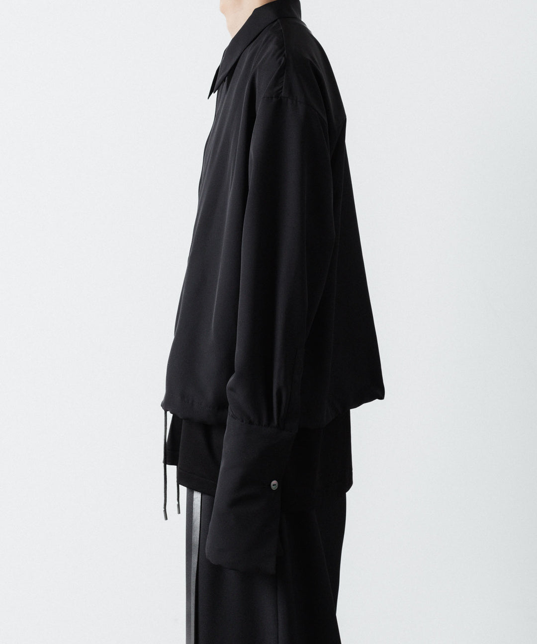 ato(アトウ)のDOUBLE CUFFS ZIP SHIRT - BLACKの公式通販サイトsession福岡セレクトショップ