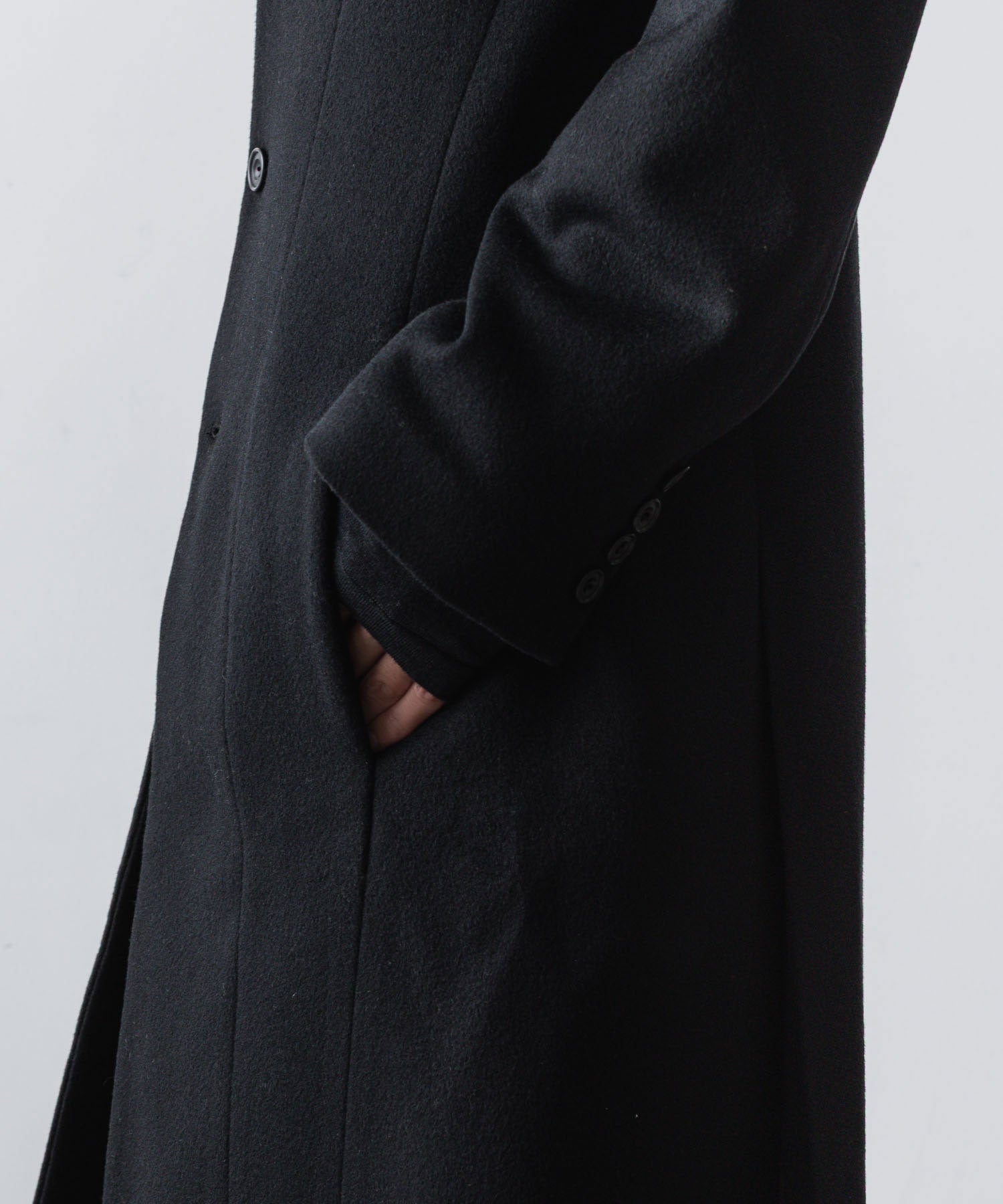 ato(アトウ)のSINGLE CHARME NO-COLLAR COAT - BLACKの公式通販サイトsession福岡セレクトショップ