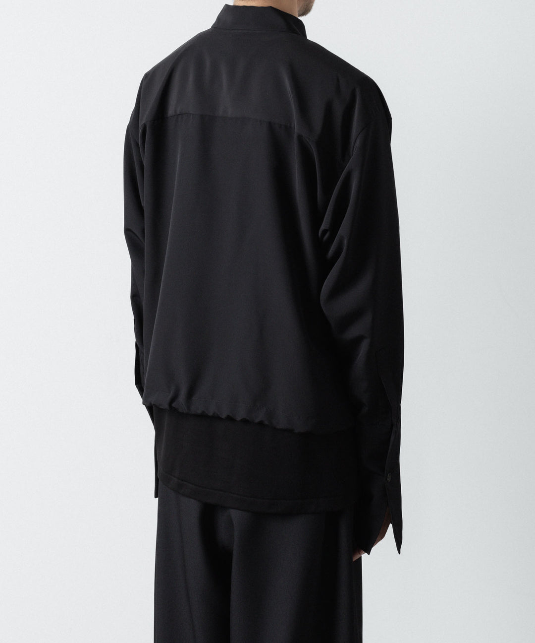 ato(アトウ)のDOUBLE CUFFS ZIP SHIRT - BLACKの公式通販サイトsession福岡セレクトショップ