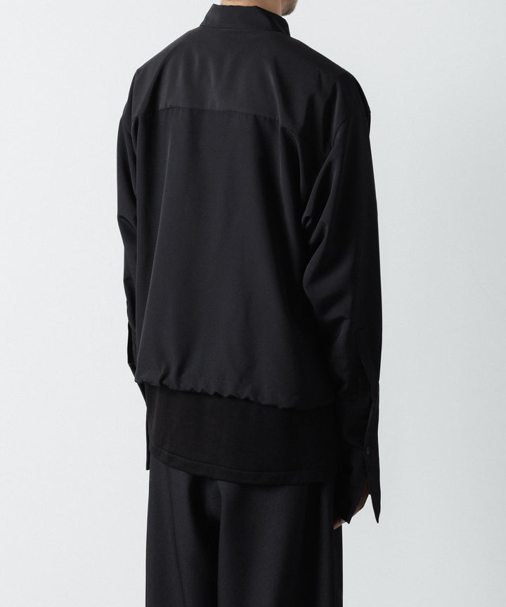 ato(アトウ)のDOUBLE CUFFS ZIP SHIRT - BLACKの公式通販サイトsession福岡セレクトショップ