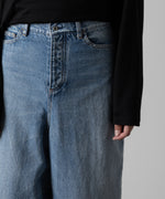 画像をギャラリービューアに読み込む, ato(アトウ)のWASHED WIDE 14oz DENIM - NAVY公式通販サイトsession福岡セレクトショップ
