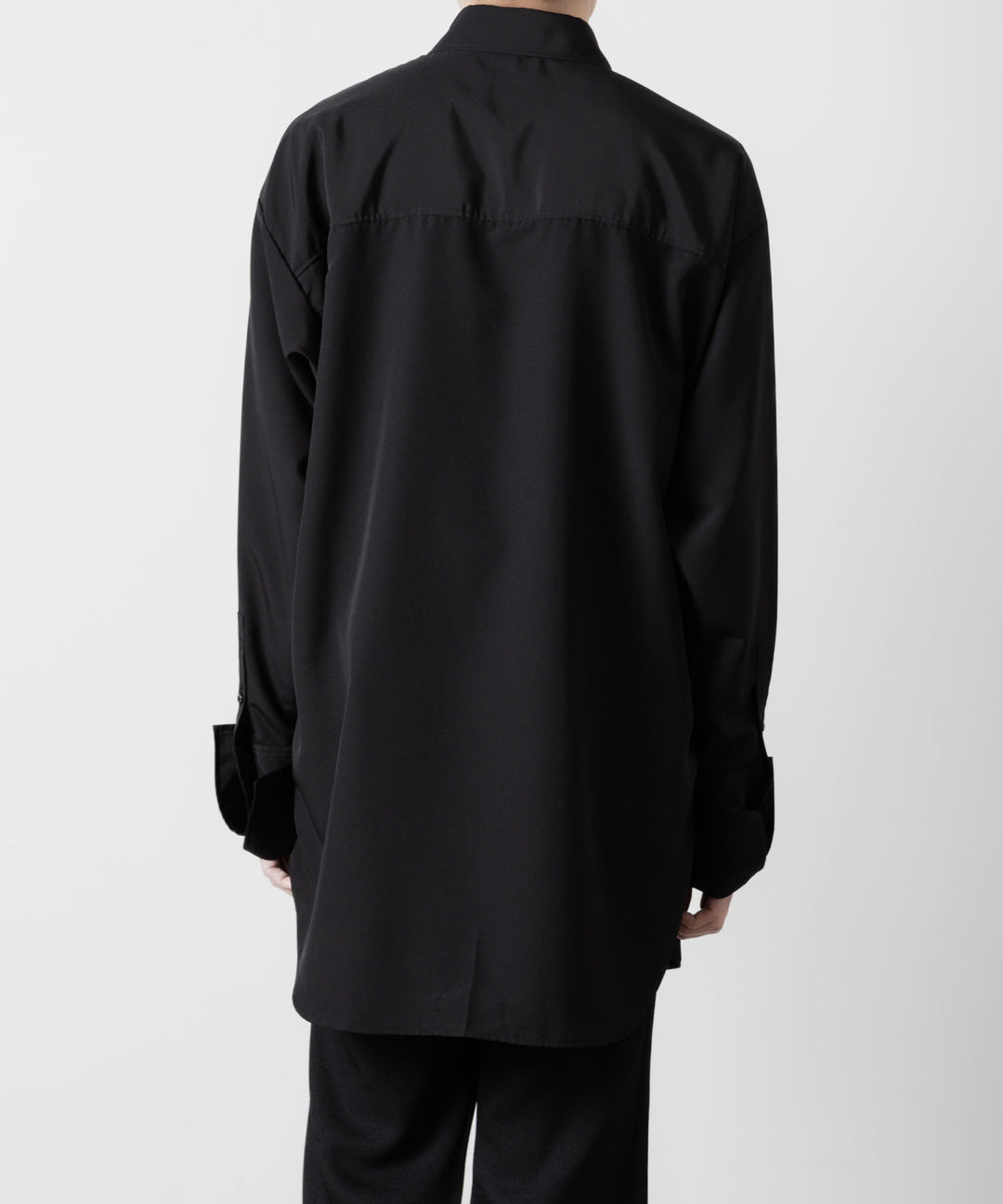 ato(アトウ)のOVERSIZED DOUBLE CUFFS SHIRT - BLACKの公式通販サイトsession福岡セレクトショップ