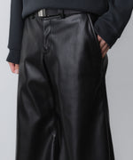 画像をギャラリービューアに読み込む, ato(アトウ)のSYNTHETIC LEATHER WIDE FLAIR PANTS - BLACKの公式通販サイトsession福岡セレクトショップ
