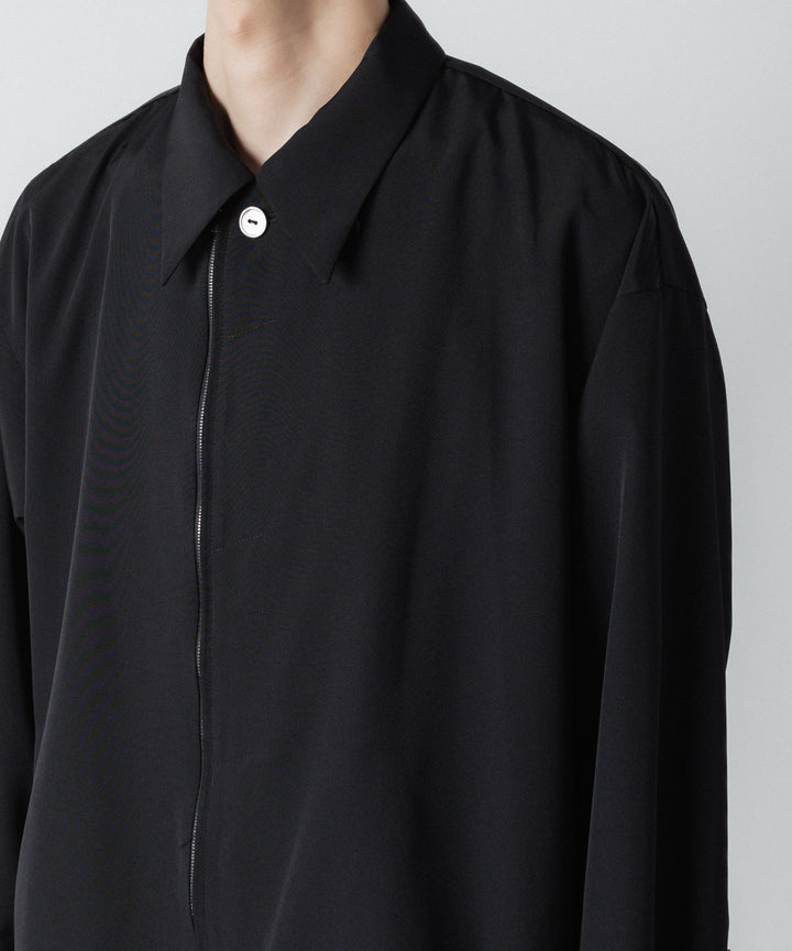 ato(アトウ)のDOUBLE CUFFS ZIP SHIRT - BLACKの公式通販サイトsession福岡セレクトショップ