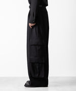 画像をギャラリービューアに読み込む, ato(アトウ)のDOUBLE POCKET WIDE PANTS - BLACKの公式通販サイトsession福岡セレクトショップ
