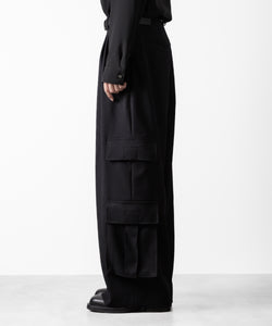 ato(アトウ)のDOUBLE POCKET WIDE PANTS - BLACKの公式通販サイトsession福岡セレクトショップ