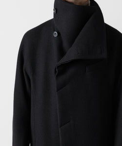 ato(アトウ)のENGLAND LAMB MELTON STAND COLLAR COAT - BLACKの公式通販サイトsession福岡セレクトショップ