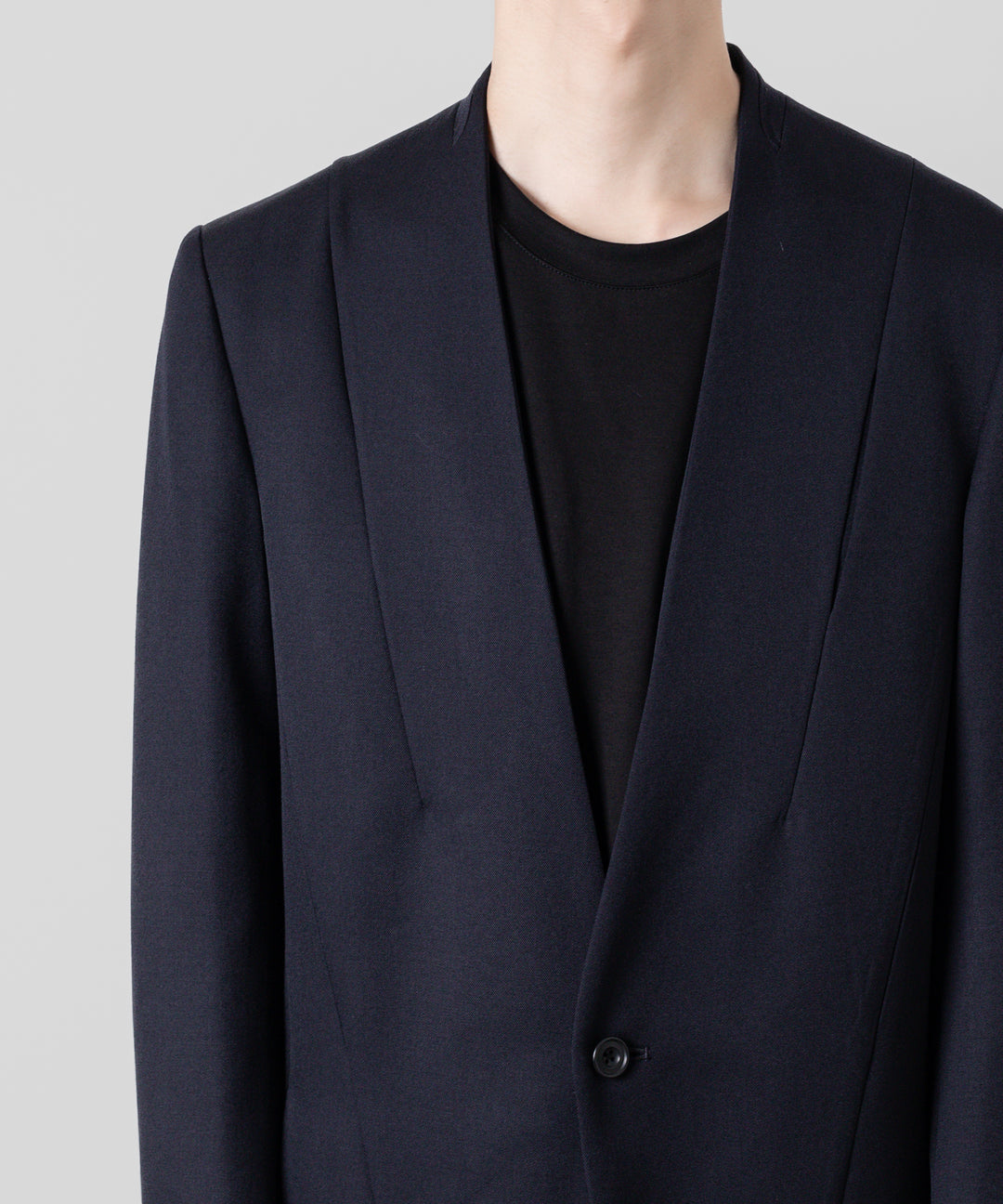 【ato】ato(アトウ)のWOOL TWILL NO COLLAR JACKET - NAVY 公式通販サイトsession福岡セレクトショップ