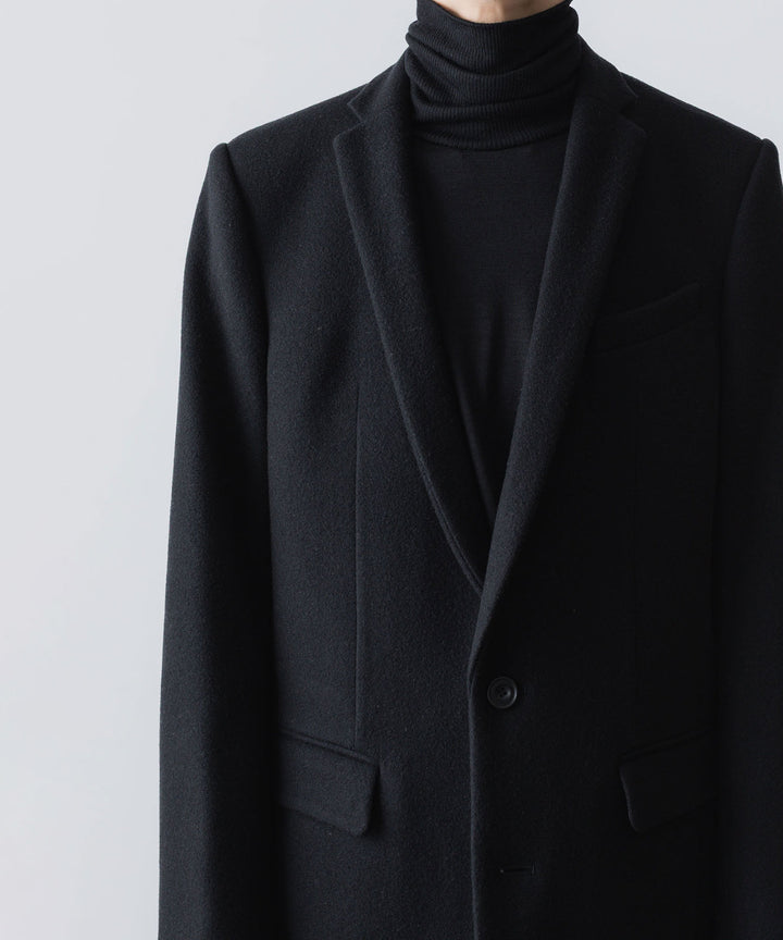ato(アトウ)のENGLAND LAMB CHESTERFIELD COAT - BLACKの公式通販サイトsession福岡セレクトショップ