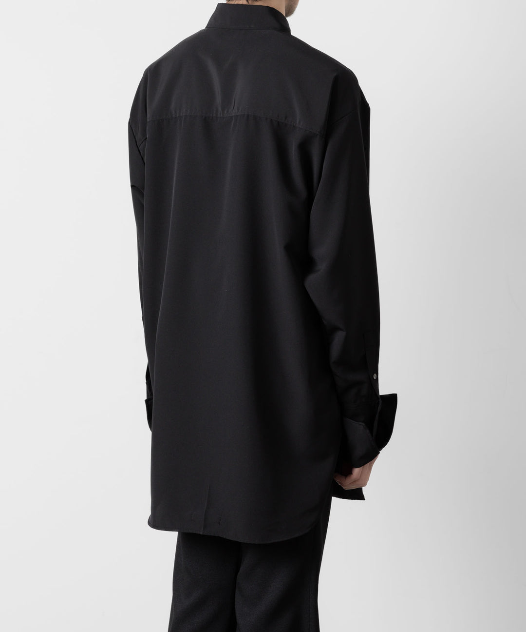 ato(アトウ)のOVERSIZED DOUBLE CUFFS SHIRT - BLACKの公式通販サイトsession福岡セレクトショップ
