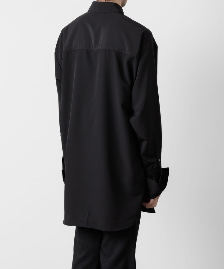 ato(アトウ)のOVERSIZED DOUBLE CUFFS SHIRT - BLACKの公式通販サイトsession福岡セレクトショップ