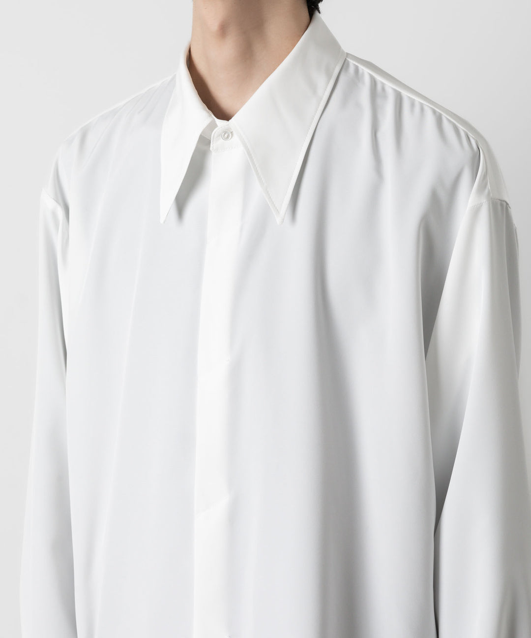 ato(アトウ)のOVERSIZED DOUBLE CUFFS SHIRT - WHITEの公式通販サイトsession福岡セレクトショップ