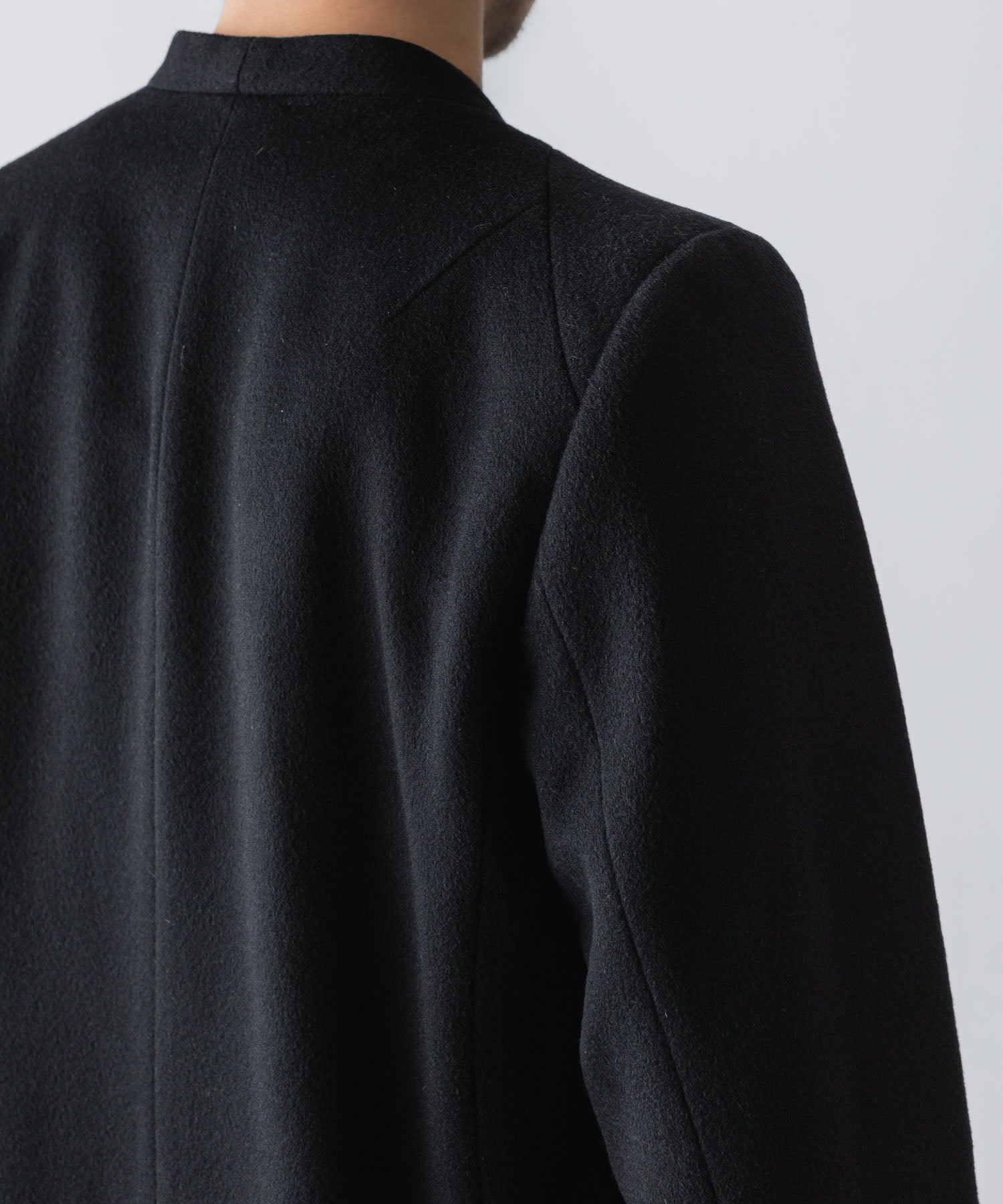 ato(アトウ)のSINGLE CHARME NO-COLLAR COAT - BLACKの公式通販サイトsession福岡セレクトショップ