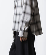 画像をギャラリービューアに読み込む, ato(アトウ)のOMBRE-CHECK SHORT SCARF SHIRT - WHITEの公式通販サイトsession福岡セレクトショップ
