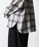 画像をギャラリービューアに読み込む, ato(アトウ)のOMBRE-CHECK SHORT SCARF SHIRT - WHITEの公式通販サイトsession福岡セレクトショップ
