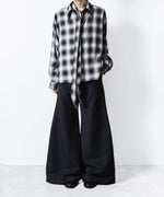 画像をギャラリービューアに読み込む, ato(アトウ)のOMBRE-CHECK SHORT SCARF SHIRT - BLACKの公式通販サイトsession福岡セレクトショップ
