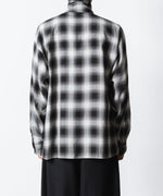 画像をギャラリービューアに読み込む, ato(アトウ)のOMBRE-CHECK SHORT SCARF SHIRT - BLACKの公式通販サイトsession福岡セレクトショップ
