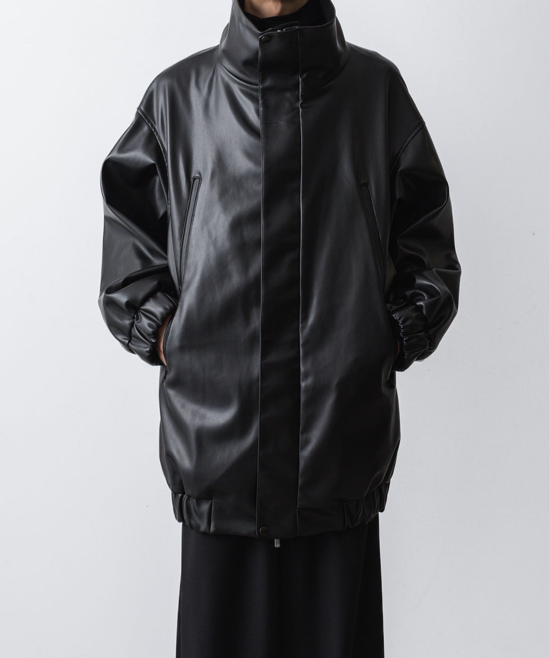 ato(アトウ)のSYNTHETIC LEATHER BLOUSON - BLACKの公式通販サイトsession福岡セレクトショップ
