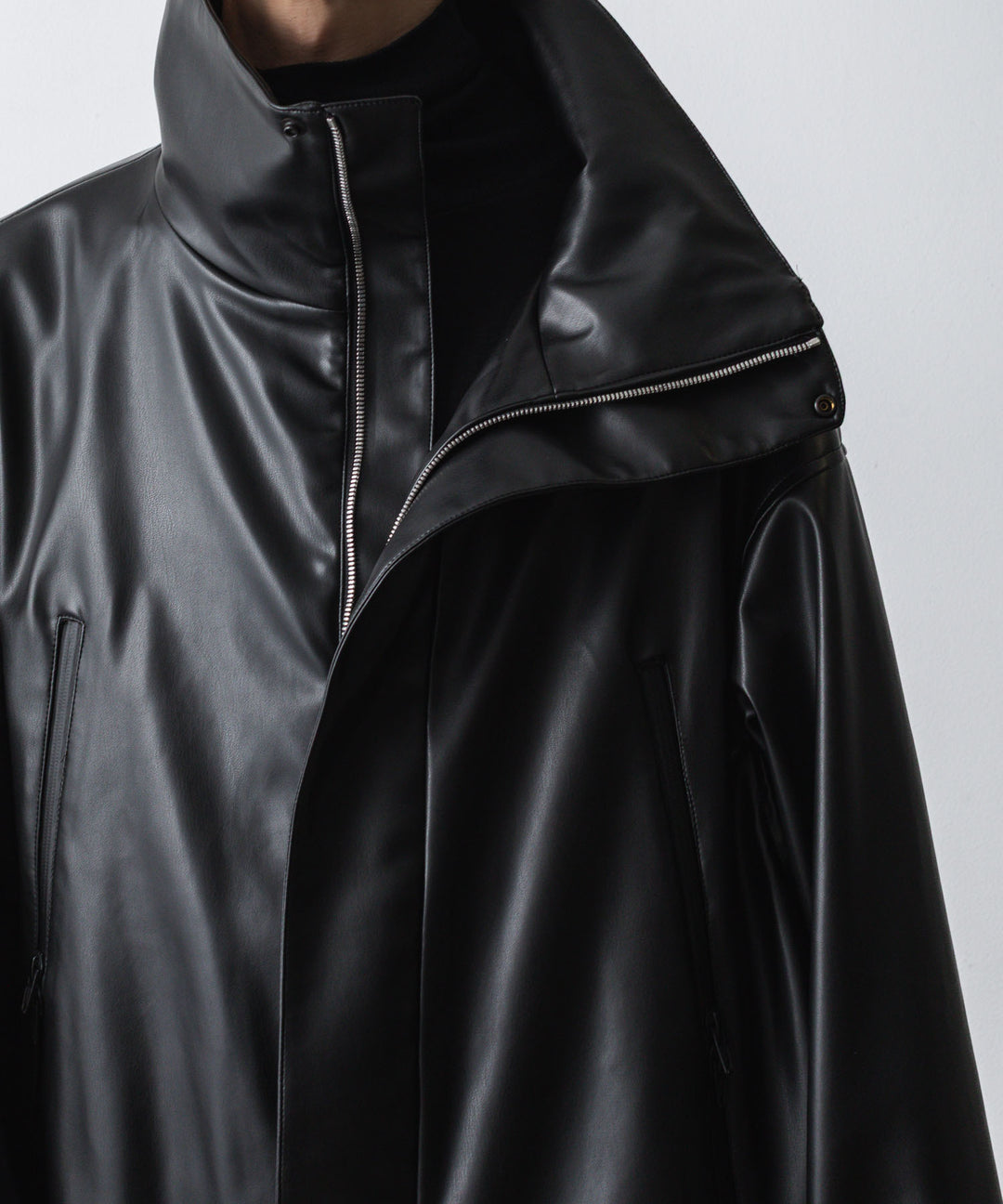 ato(アトウ)のSYNTHETIC LEATHER BLOUSON - BLACKの公式通販サイトsession福岡セレクトショップ